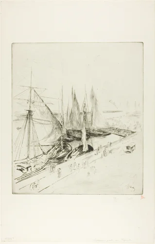 Fishing Boats of Tréport by Gustave Leheutre, print, 1903