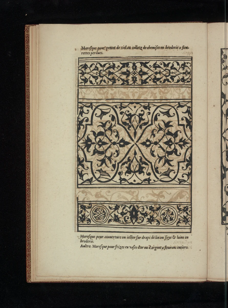 Livre de Moresques, page 2 (verso) by Francesco di Pellegrino, book, 1546