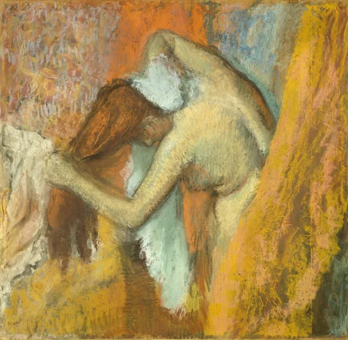 Woman at Her Toilette by Edgar Degas, drawing, 1900-1905