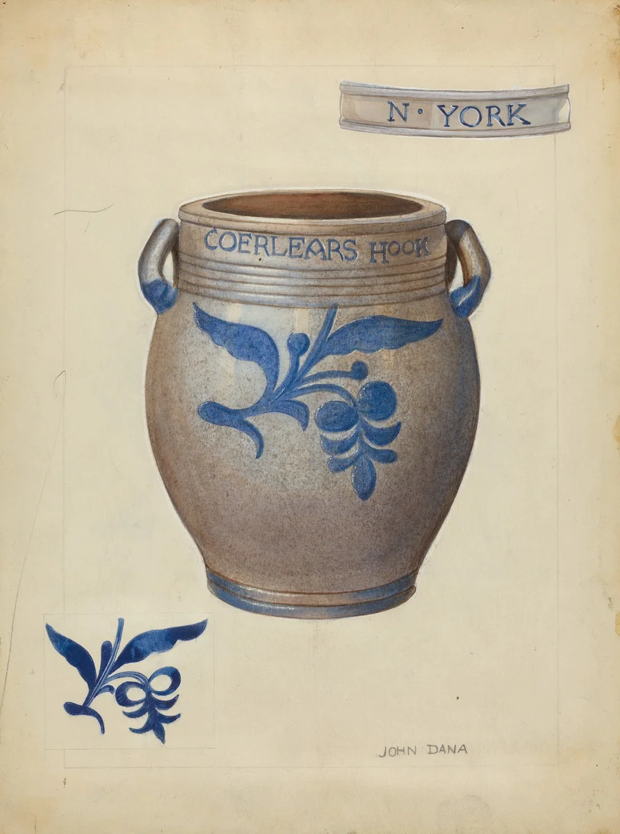 Stoneware Jar by John Dana, index of american design, 1953