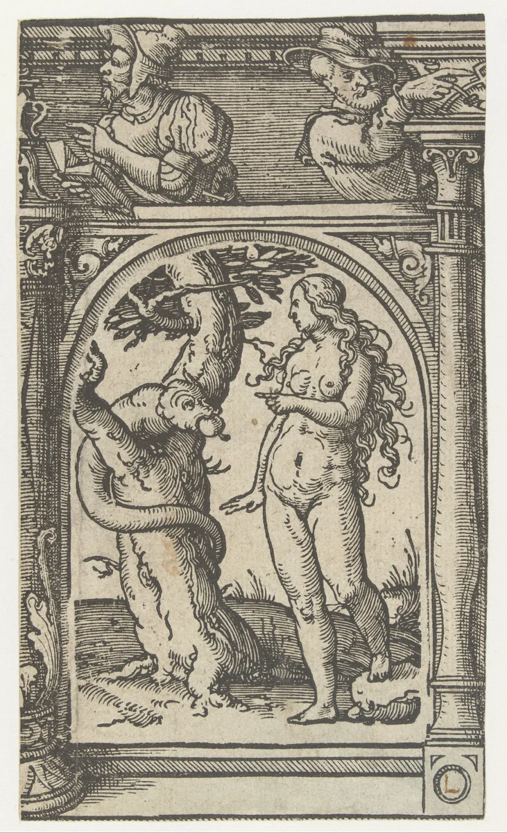 Eva met de slang by anonymous, print, 1525-1530