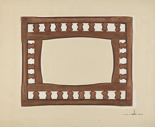 Zoar Picture Frame by James Drake, index of american design, 1937