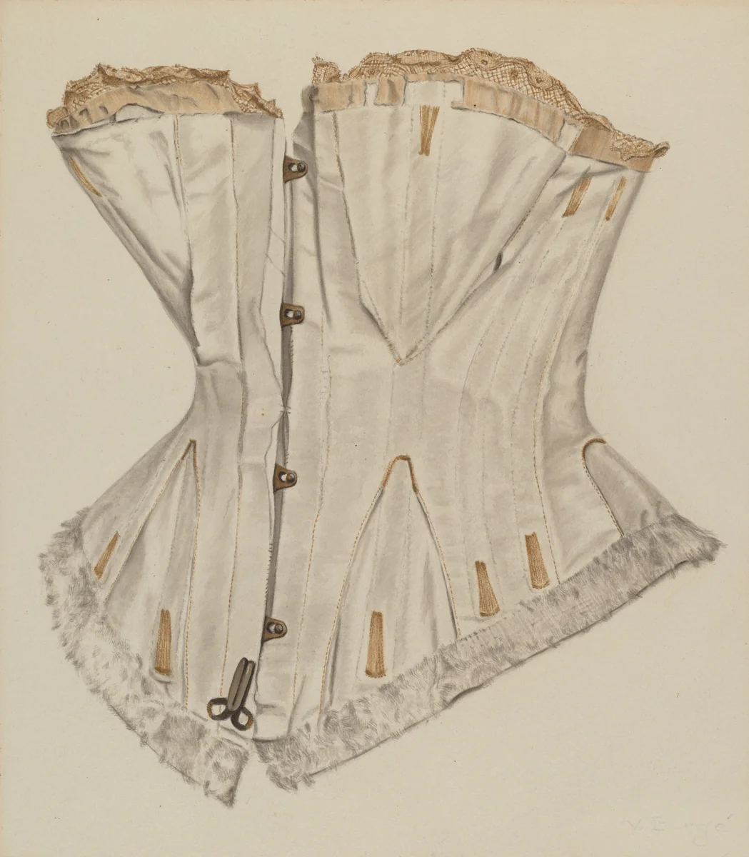 Wedding Corset by Virginia Berge, index of american design, 1935-1942
