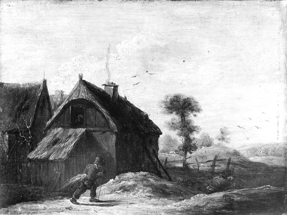Landscape with Thatched Cottages by David Teniers the Younger, painting, 1630-1690