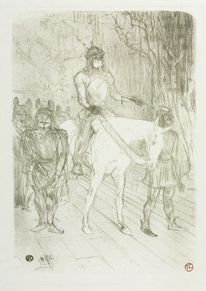 Entrée de Brasseur, dans Chilpéric by Henri de Toulouse-Lautrec, print, 1895