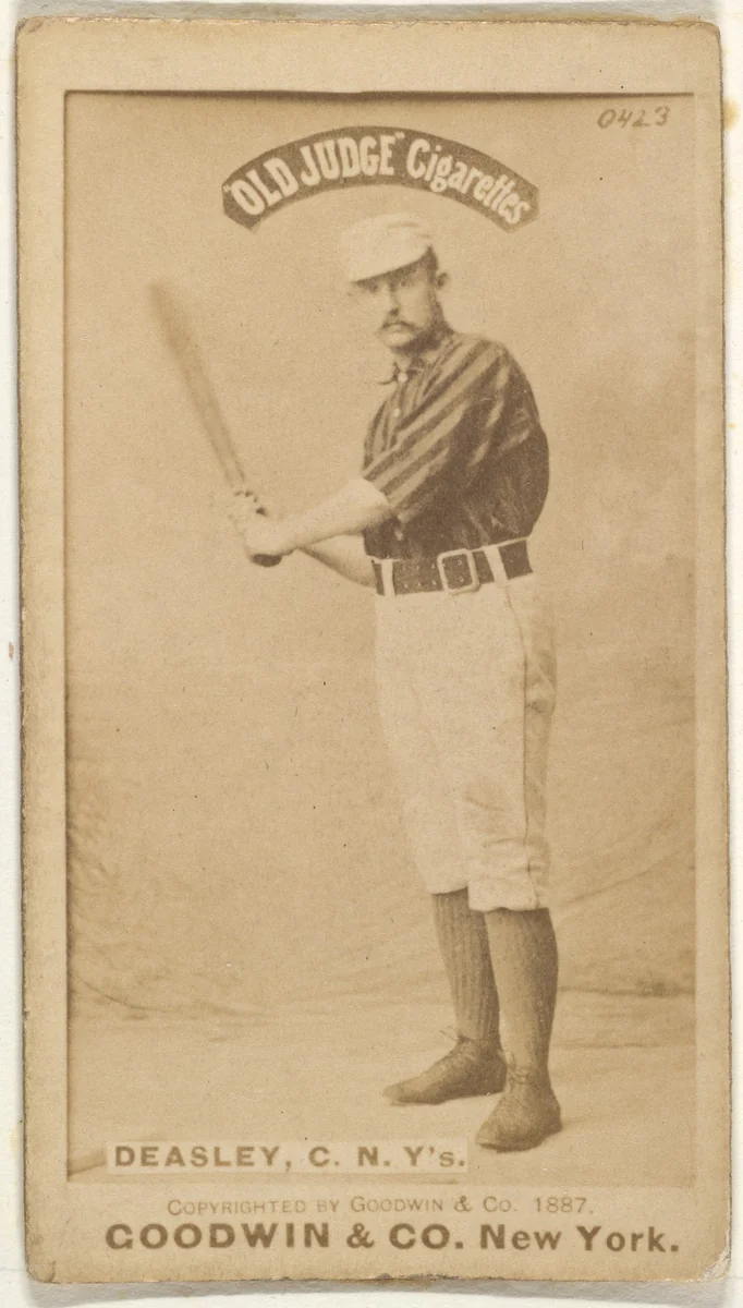 Thomas H. "Pat" Deasley, Catcher, New York, from the Old Judge series (N172) for Old Judge Cigarettes by Goodwin & Company, photograph, 1887