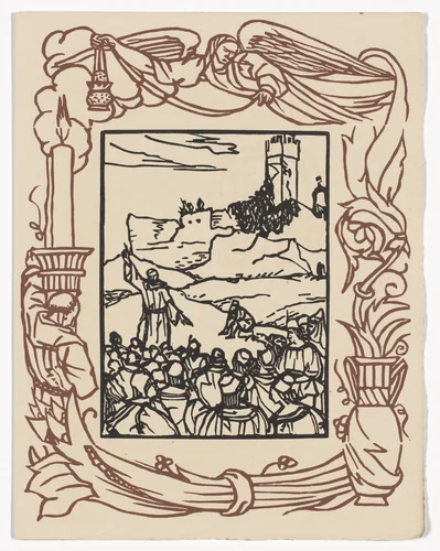 Plate (page 305) from Les Petites Fleurs de St. François (The Little Flowers of St. Francis) by Émile Bernard, illustrated book, 1928