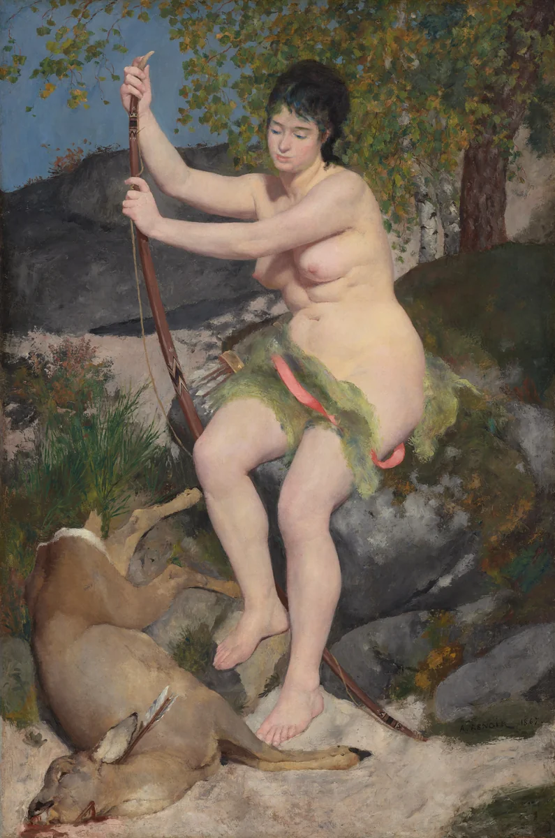 Diana by Auguste Renoir, painting, 1867