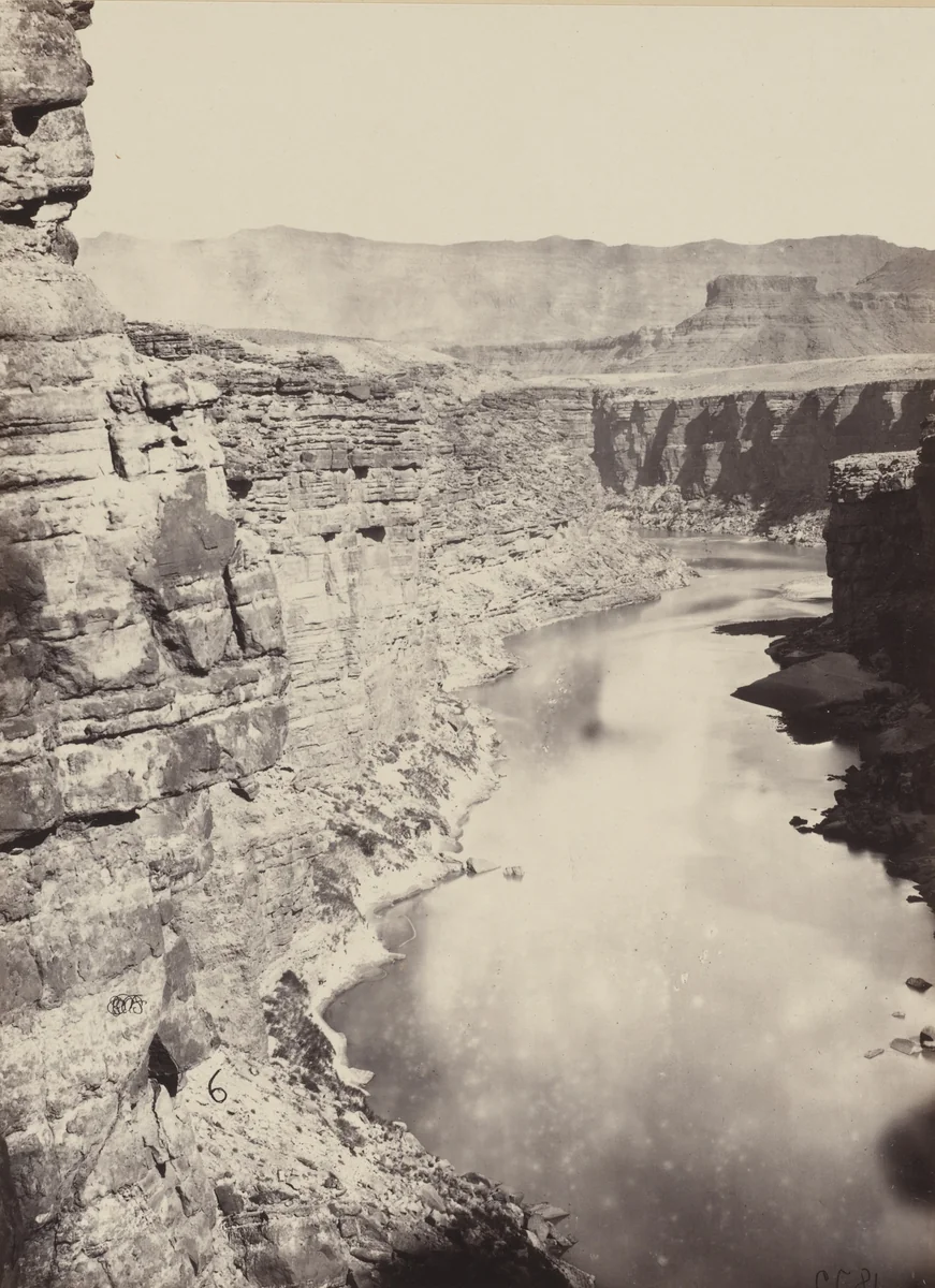 Grand Canyon, Colorado River, Near Paria Creek, Looking West by Timothy O'Sullivan, William H. Bell, photograph, 1871