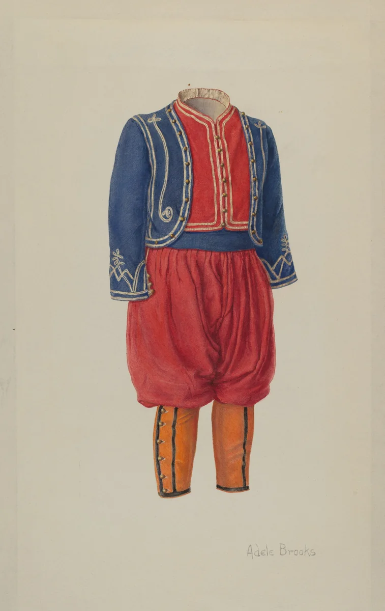 Child's Soldier Suit by Adele Brooks, index of american design, 1938