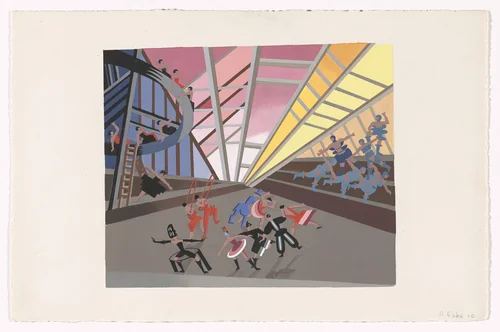 Project Review (Revue projet) from Alexandra Exter: Stage Sets (Alexandra Exter: Décors de théâtre) by Alexandra Exter, print, 1927