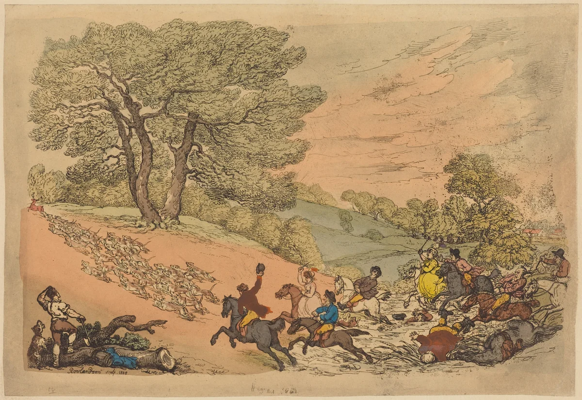 The Hunt by Thomas Rowlandson, print, 1808
