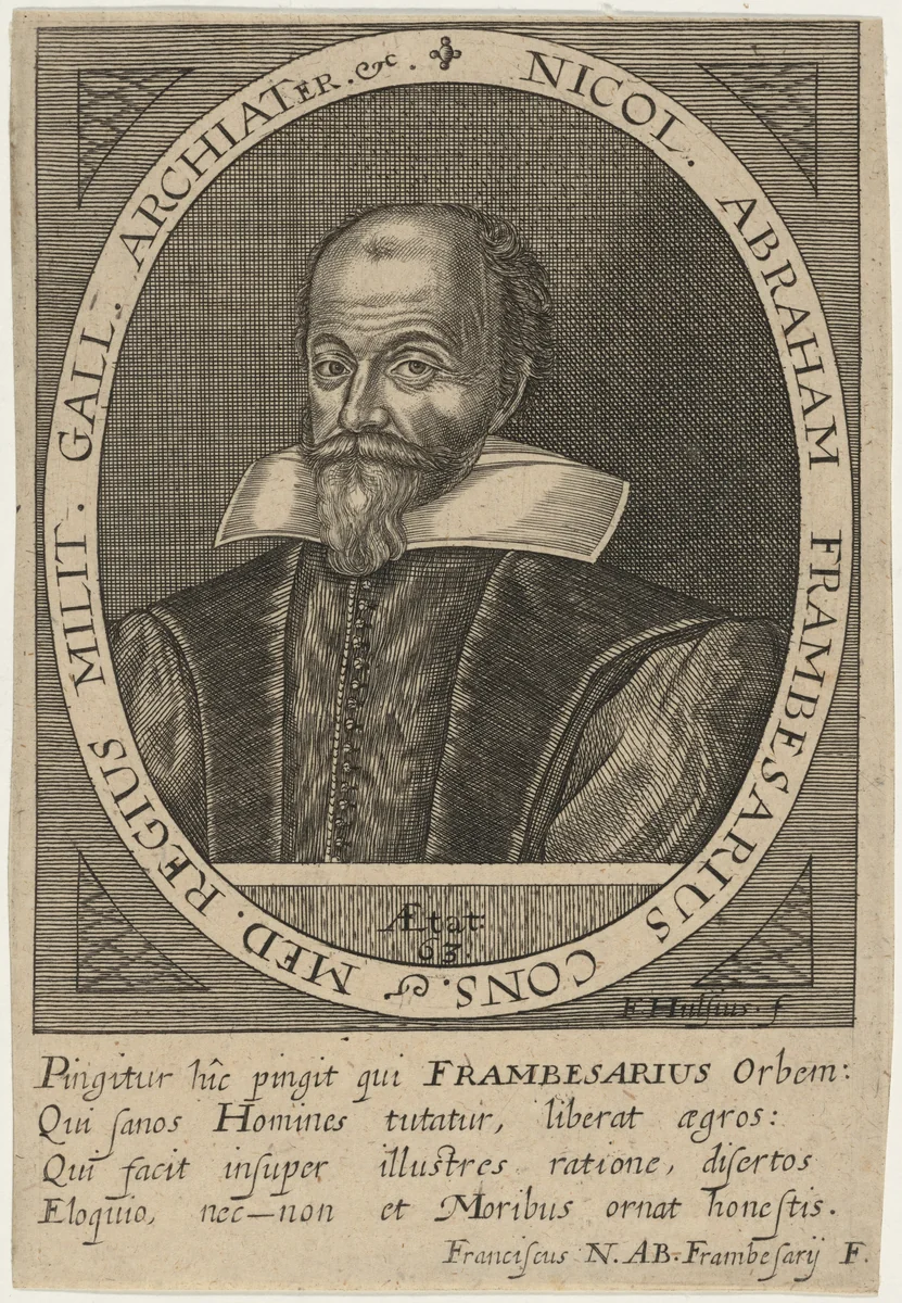 Nicolas Abraham de la Framboisiere by Frederik van Hulsen, print, 1580-1660