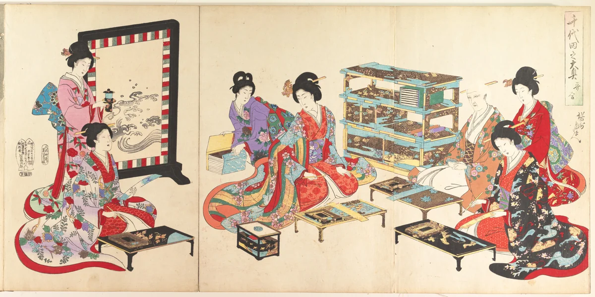 Chiyoda Castle (Album of Women) by Yōshū Chikanobu (楊洲周延), print, 1895