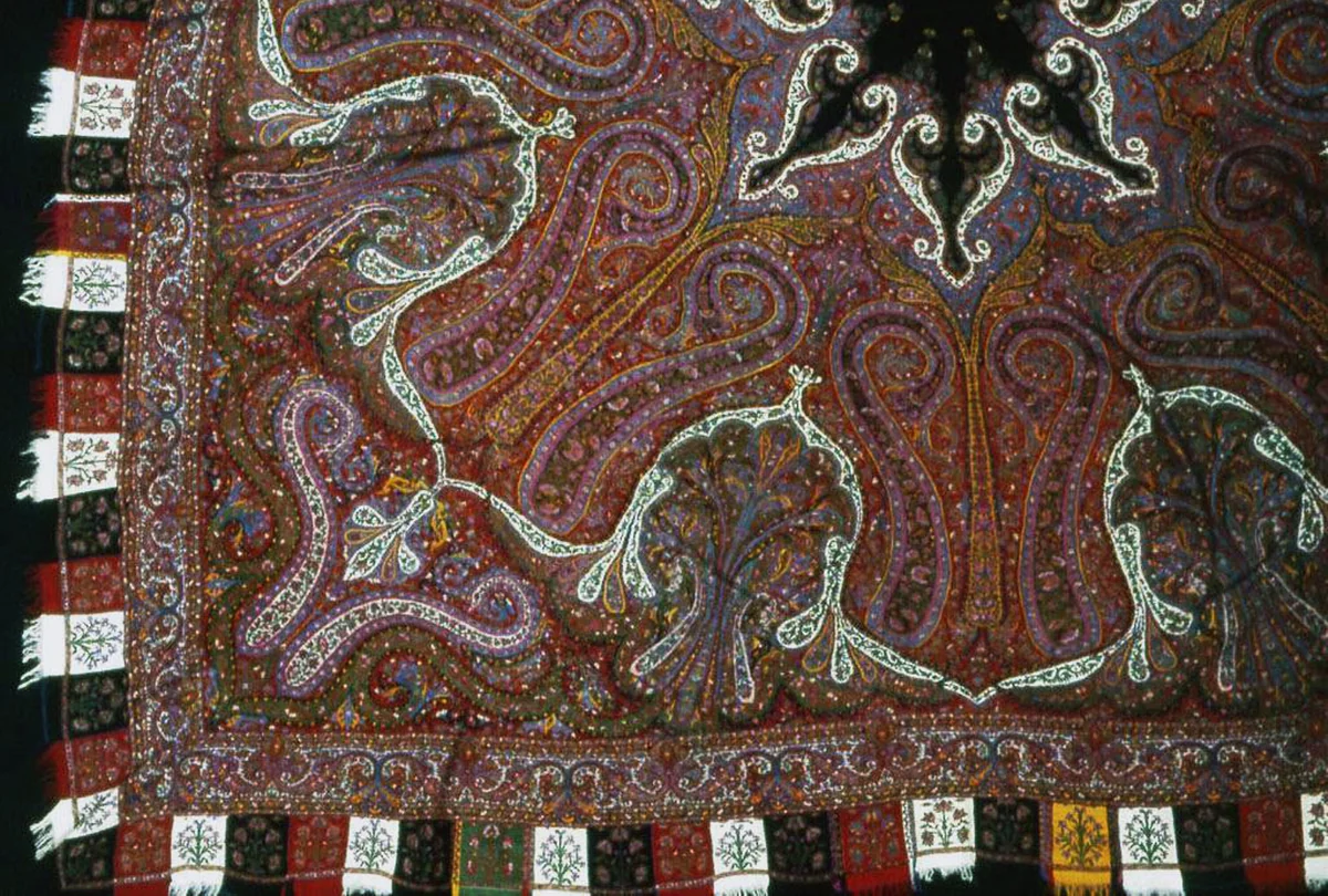 Shawl by India, textile, 1867-1873