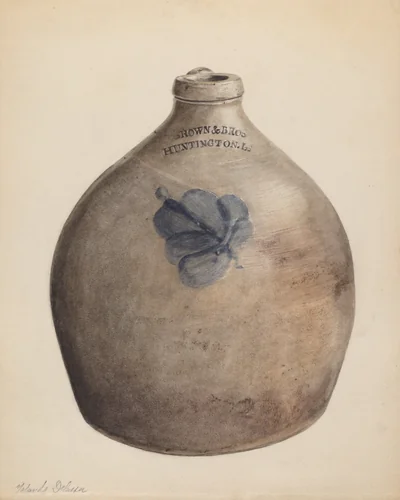 Jug by Yolande Delasser, index of american design, 1937