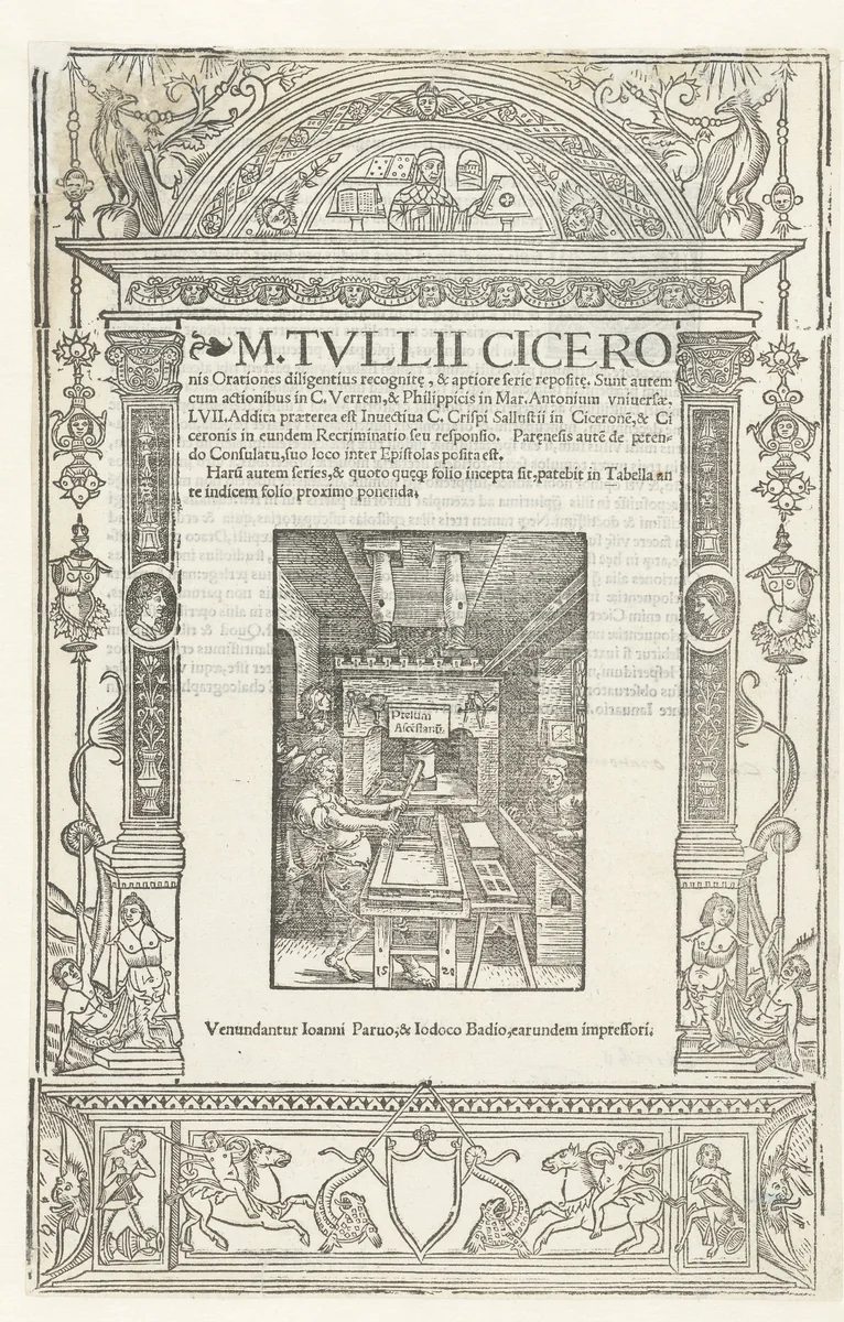 Titelblad van Cicero's Orationes by Unknown, print, 1520