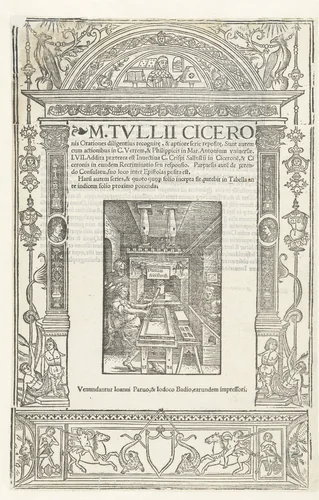 Titelblad van Cicero's Orationes by Unknown, print, 1520