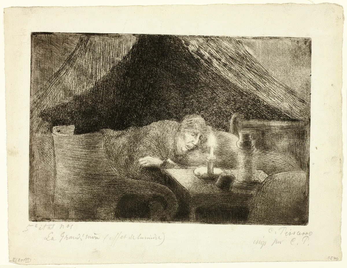 Grandmother: The Artist's Mother by Camille Pissarro, print, 1889