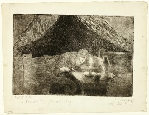 Grandmother: The Artist's Mother by Camille Pissarro, print, 1889