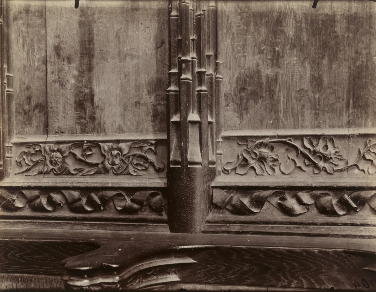 Amiens (stalles) by Eugène Atget, photograph, 1900