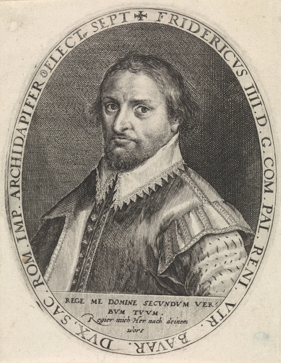 Busteportret van Frederik IV van de Palts by Crispijn van de Passe, print, 1592-1637