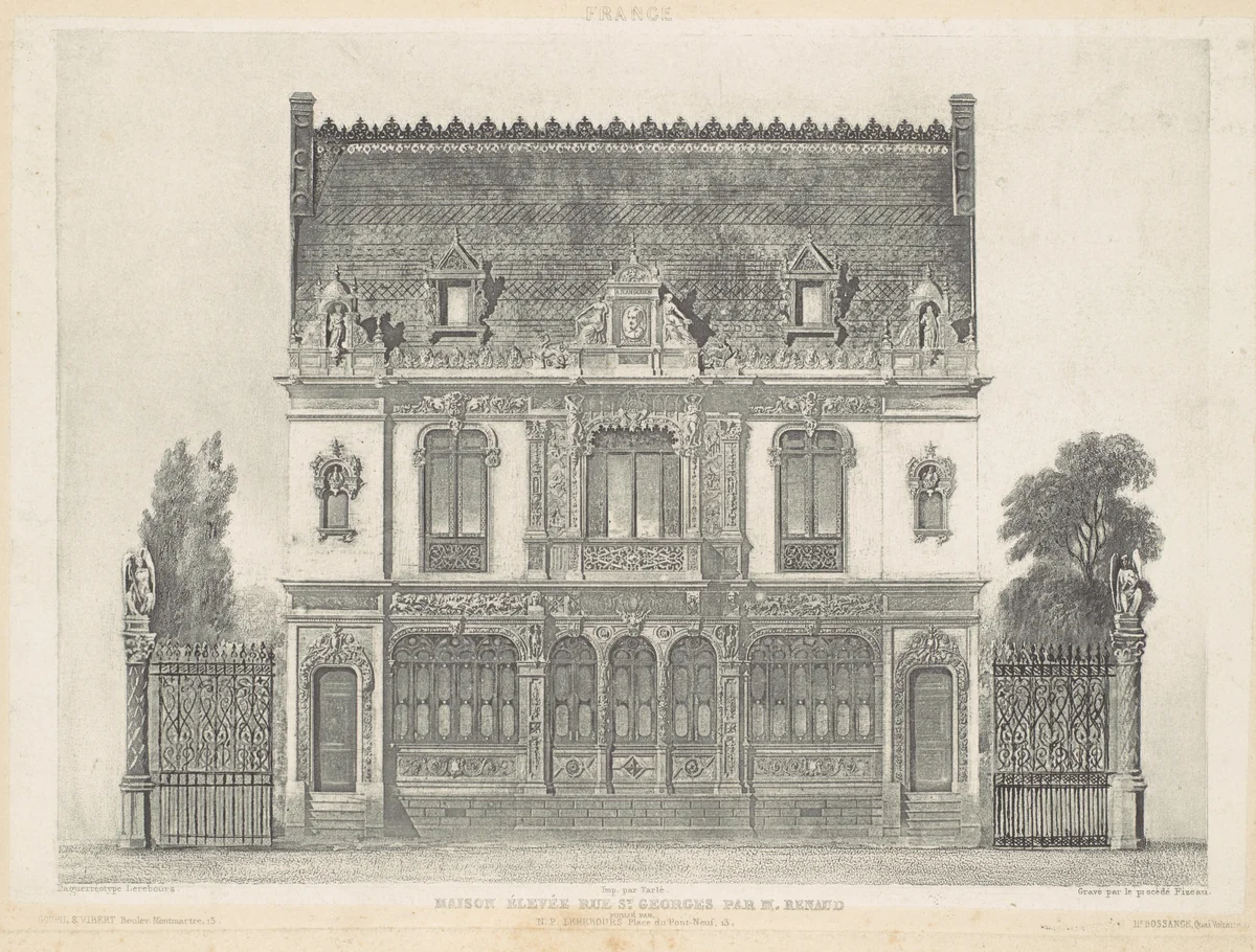 Maison Élevée Rue St. Georges par M. Renaud by Armand Fizeau, photograph, 1839-1843