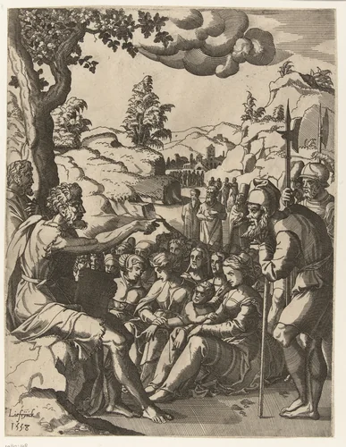 Prediking van Johannes de Doper by Unknown, print, 1558
