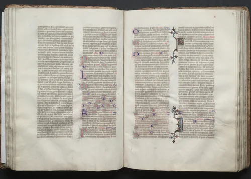 The Gotha Missal: Fol. 50r, Text by Master of the Boqueteaux, book, 1370-1380