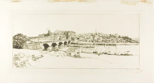 Angers: Panoramic View by Louis Auguste Lepère, print, 1912