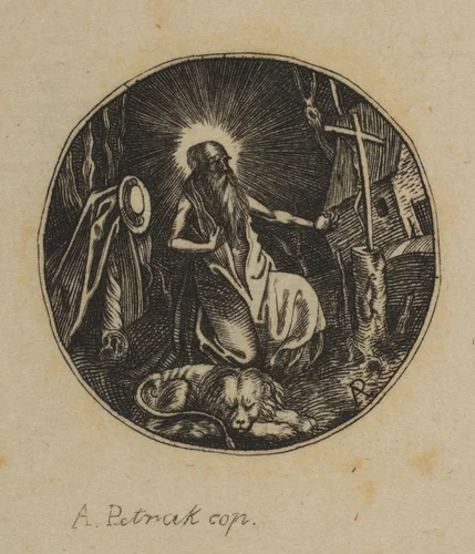 Saint Jerome by Alois Petrak, print, 1825-1888