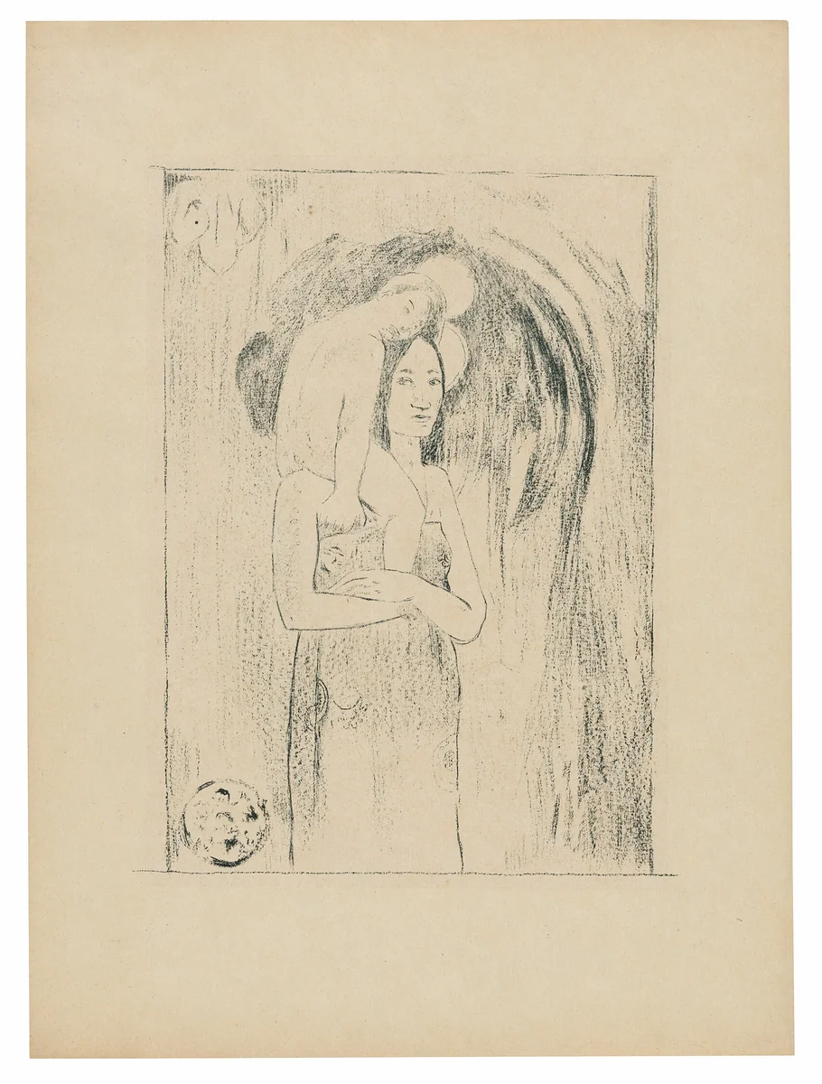 Ia orana Maria (Hail Mary) by Paul Gauguin, print, 1894-1895