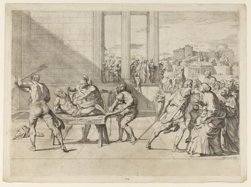 The Martyrdom of Saint Andrew by Carlo Maratti, print, 1645-1660