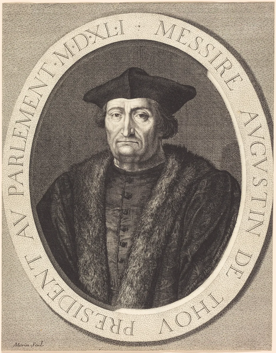 Augustin de Thou by Jean Morin, print, 1600-1650
