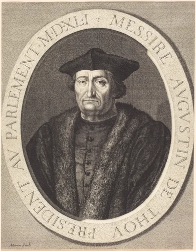 Augustin de Thou by Jean Morin, print, 1600-1650