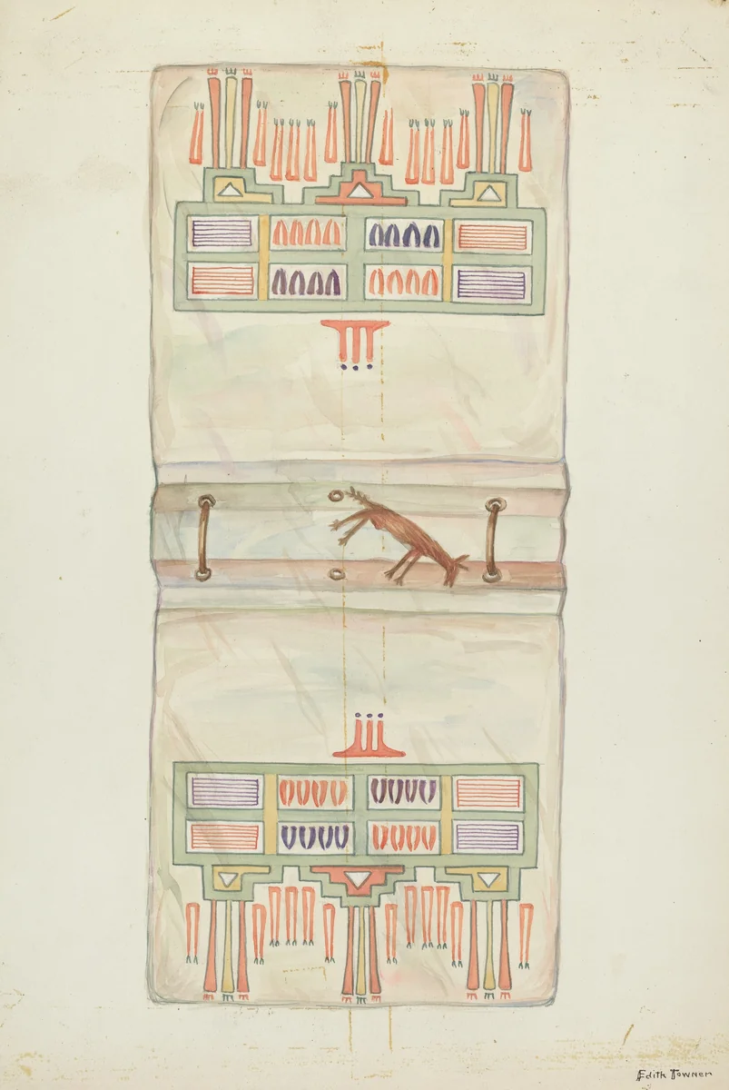 Parchment Book Cover by Edith Towner, index of american design, 1935-1942