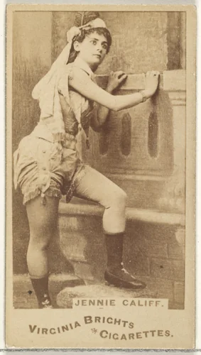 Jennie Califf, from the Actors and Actresses series (N45, Type 1) for Virginia Brights Cigarettes by Allen & Ginter, photograph, 1885-1891