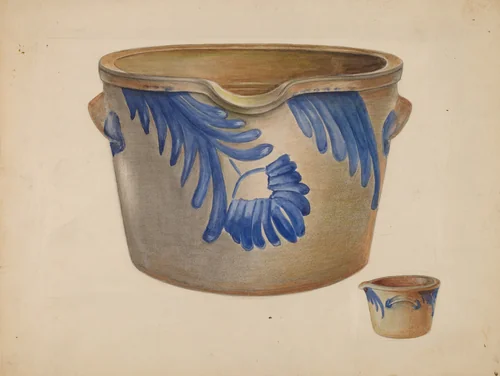 Milk Pan by Gertrude Semnene, index of american design, 1936