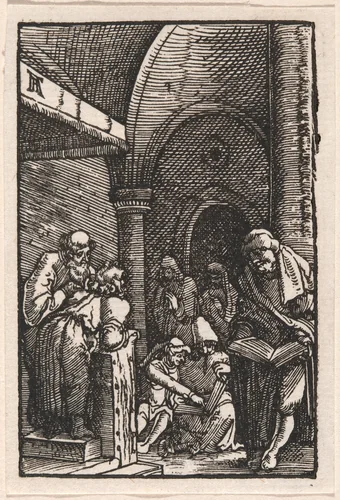 Christ Disputing with the Doctors by Albrecht Altdorfer, print, 1513