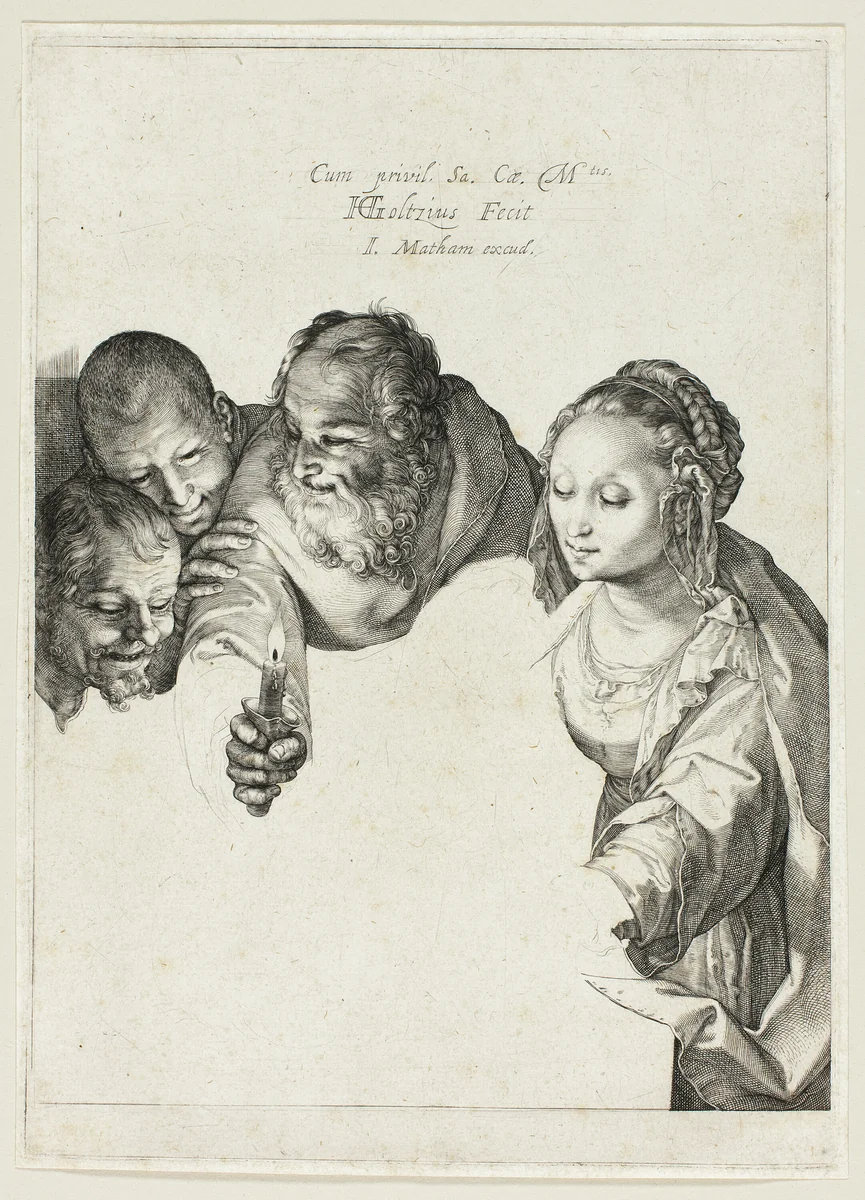 Adoration of the Shepherds by Hendrick Goltzius, print, 1593-1605