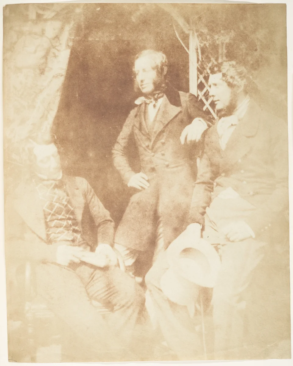 Ogilvie Fairly, Capt. Hamilton, and Gilmore by Hill and Adamson, photograph, 1843-1847