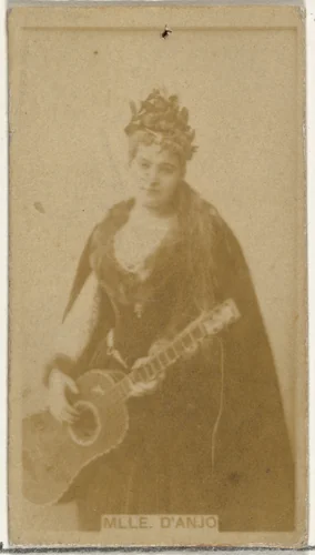 Mlle. D'anjo, from the Actors and Actresses series (N145-8) issued by Duke Sons & Co. to promote Duke Cigarettes by W. Duke, Sons & Co., photograph, 1890-1895