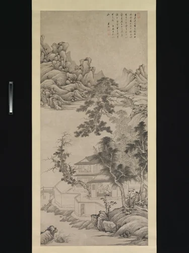Lofty Scholar among Streams and Mountains, in the manner of Juran by Wang Jian, painting, 1667-1699