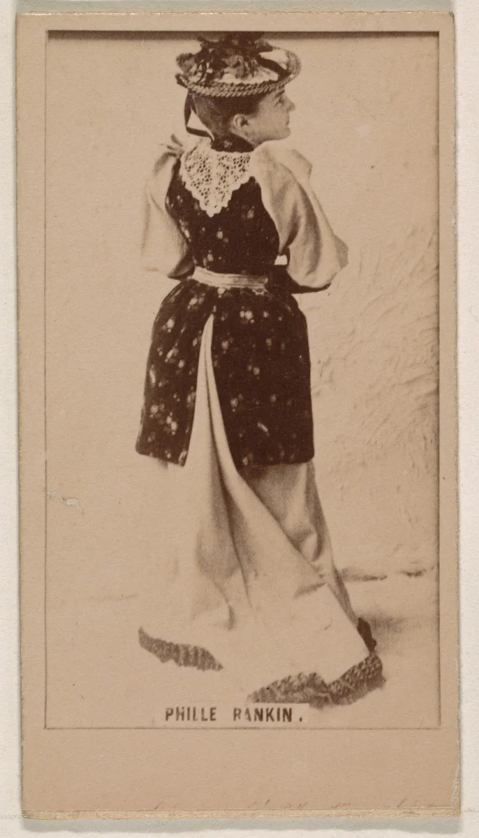 Phille Rankin, from the Actresses series (N245) issued by Kinney Brothers to promote Sweet Caporal Cigarettes by Kinney Brothers Tobacco Company, photograph, 1890