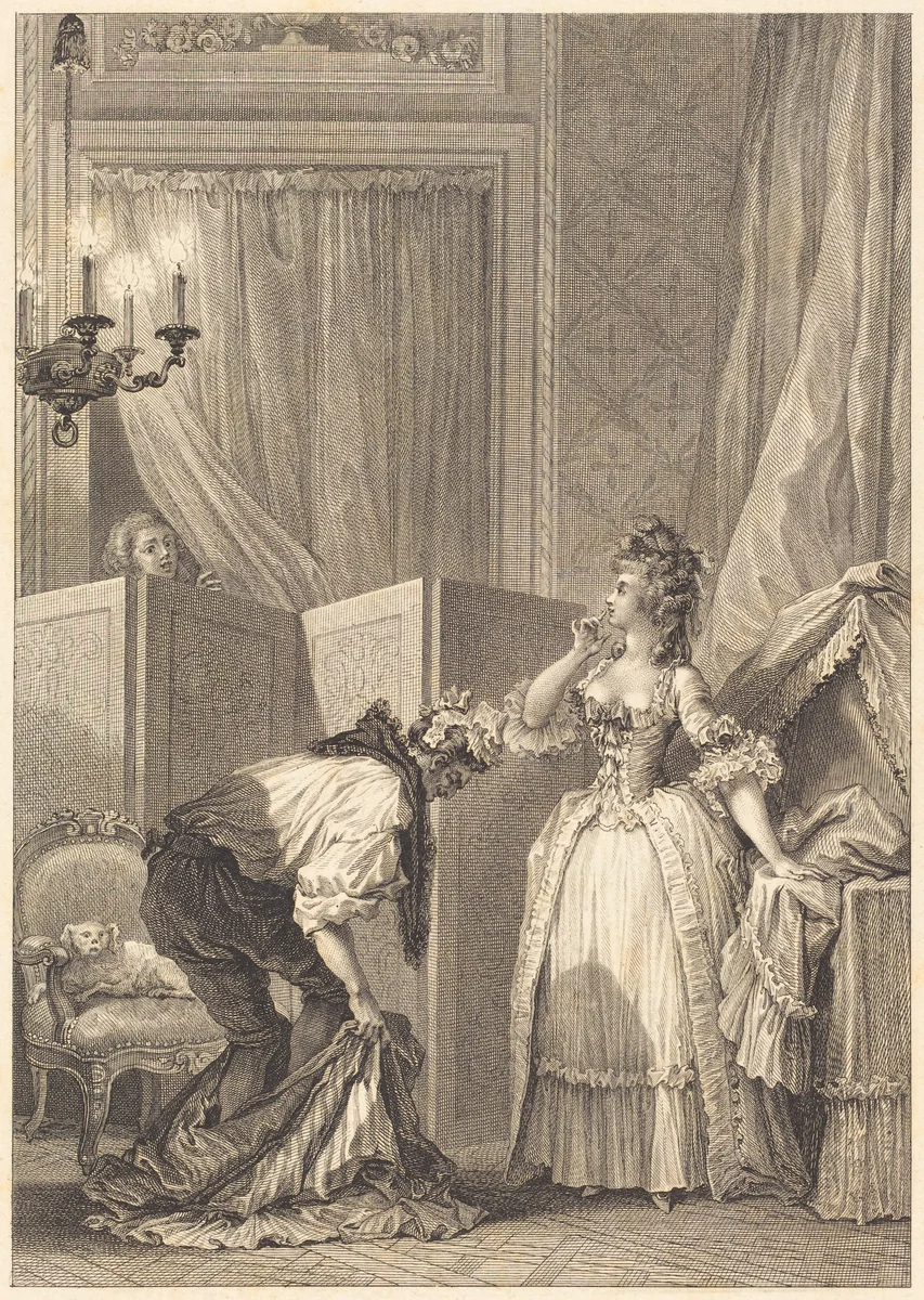 Le cocu battu et content by Jean Louis Delignon, print, 1755-1804