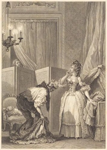 Le cocu battu et content by Jean Louis Delignon, print, 1755-1804