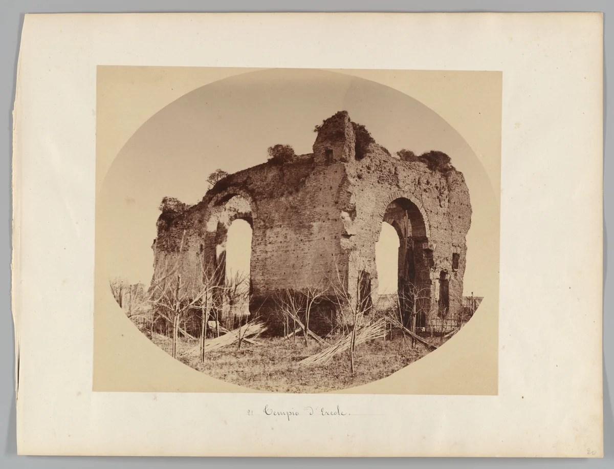 Tempio d'Ercole by Giovanni Battista Altadonna, photograph, 1850-1859