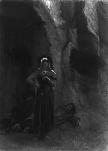 On Guard by Antoine Auguste Ernest Hébert, painting, 1860-1870