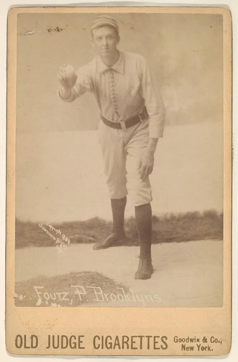 David Luther Foutz, Pitcher, Brooklyn, from the series Old Judge Cigarettes by Goodwin & Company, photograph, 1888