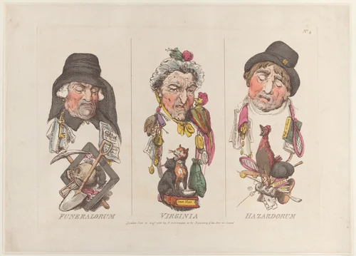 Funeralorum, Virginia, Hazardorum by Thomas Rowlandson, print, 1800